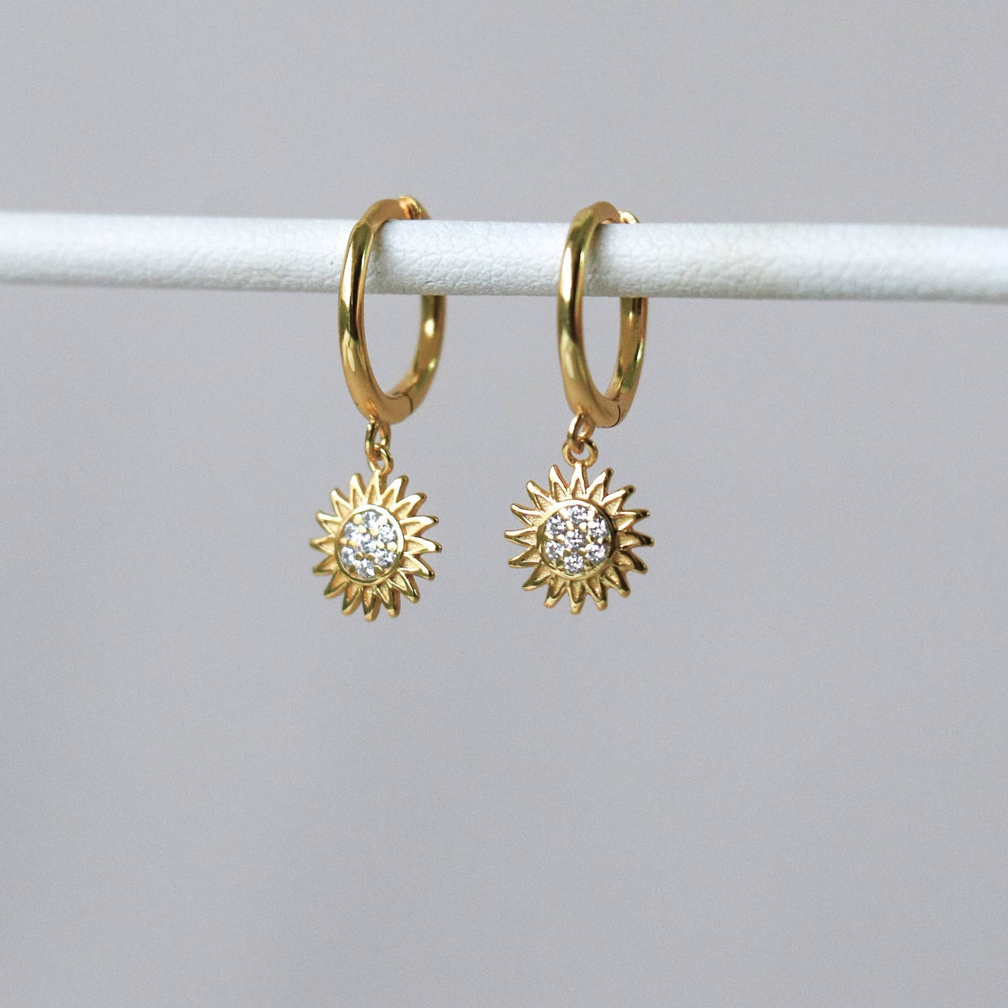 Sunflower Pendant Earrings