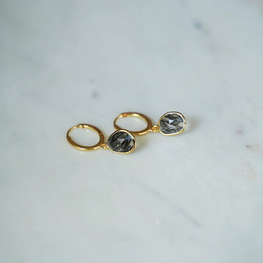 Gold Retrograde Earrings