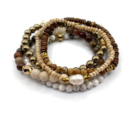 Sand & Stone Bracelet Stack