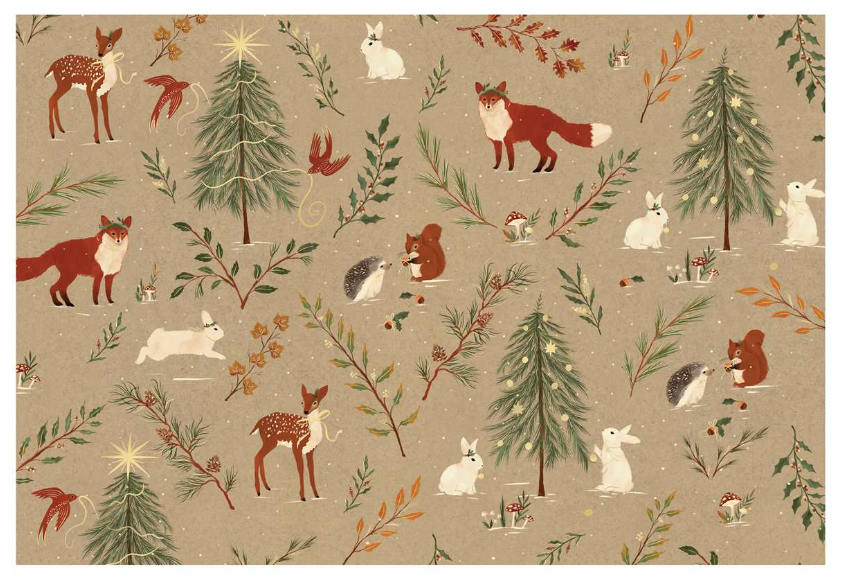 Holiday Gift Wrap | Woodland