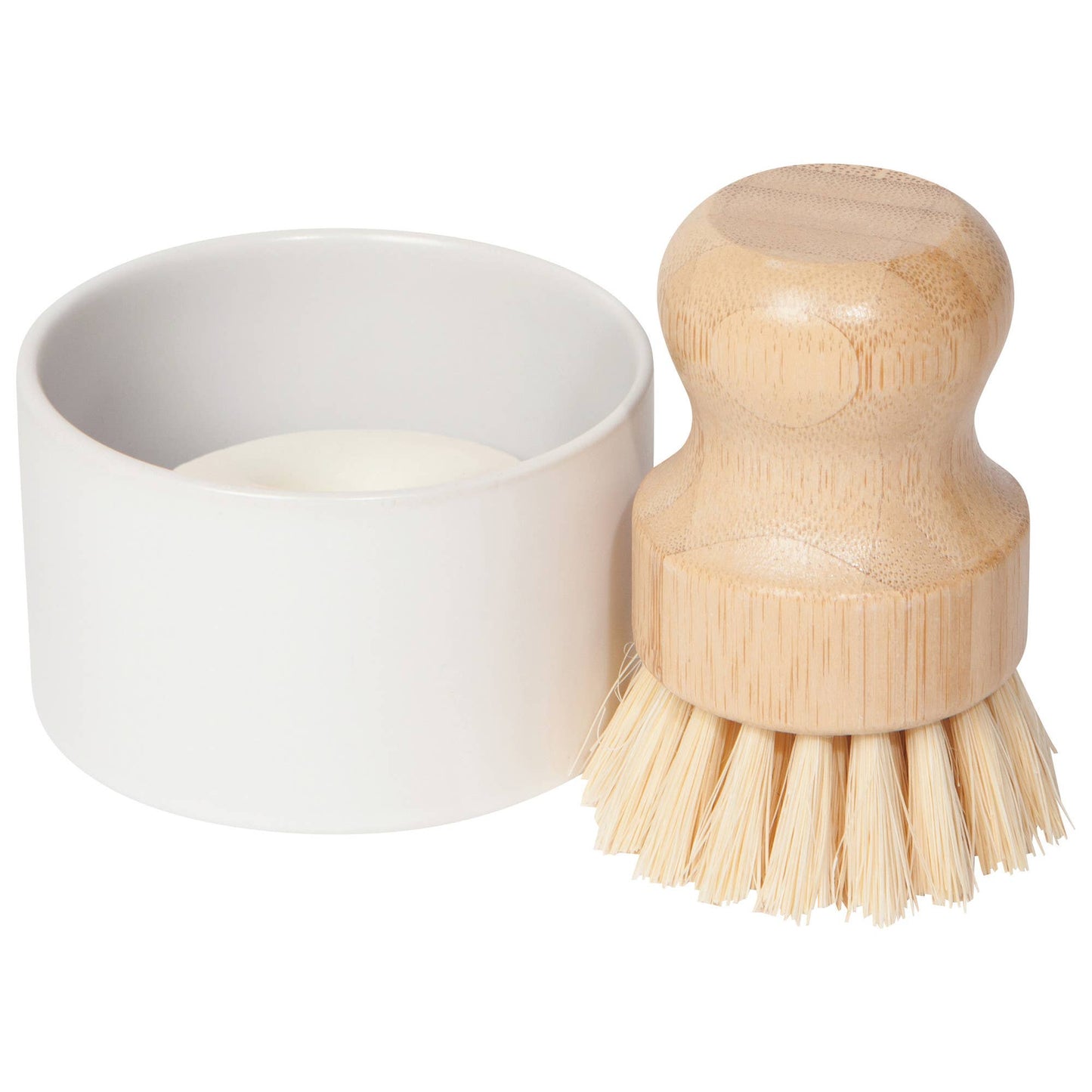 Bamboo Brush & Dish Set