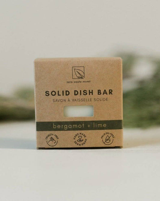 Solid Dish Soap Bar | Bergamot + Lime