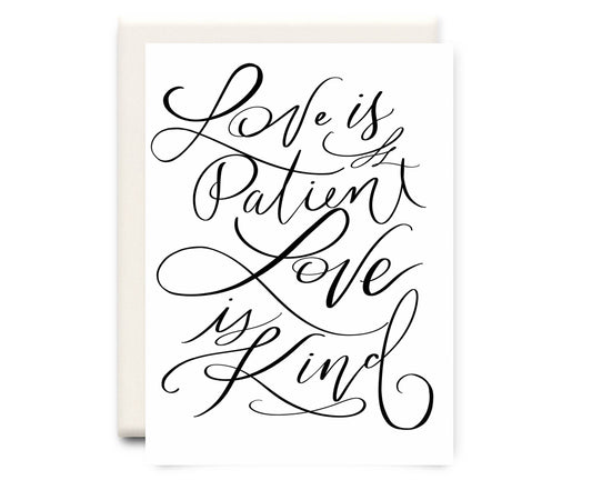 Love is Patient | Wedding Greeting Card