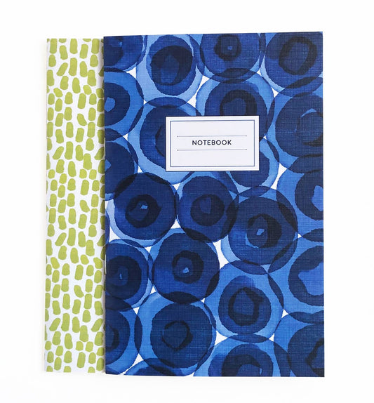 Navy & Green Notebook Pair