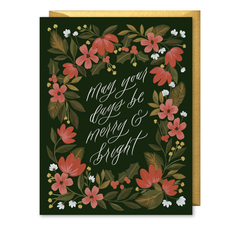 May Your Days Be Merry and Bright Christmas Card