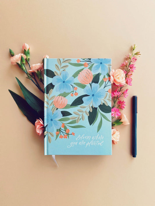 Lined Hardcover Notebook - Bloom