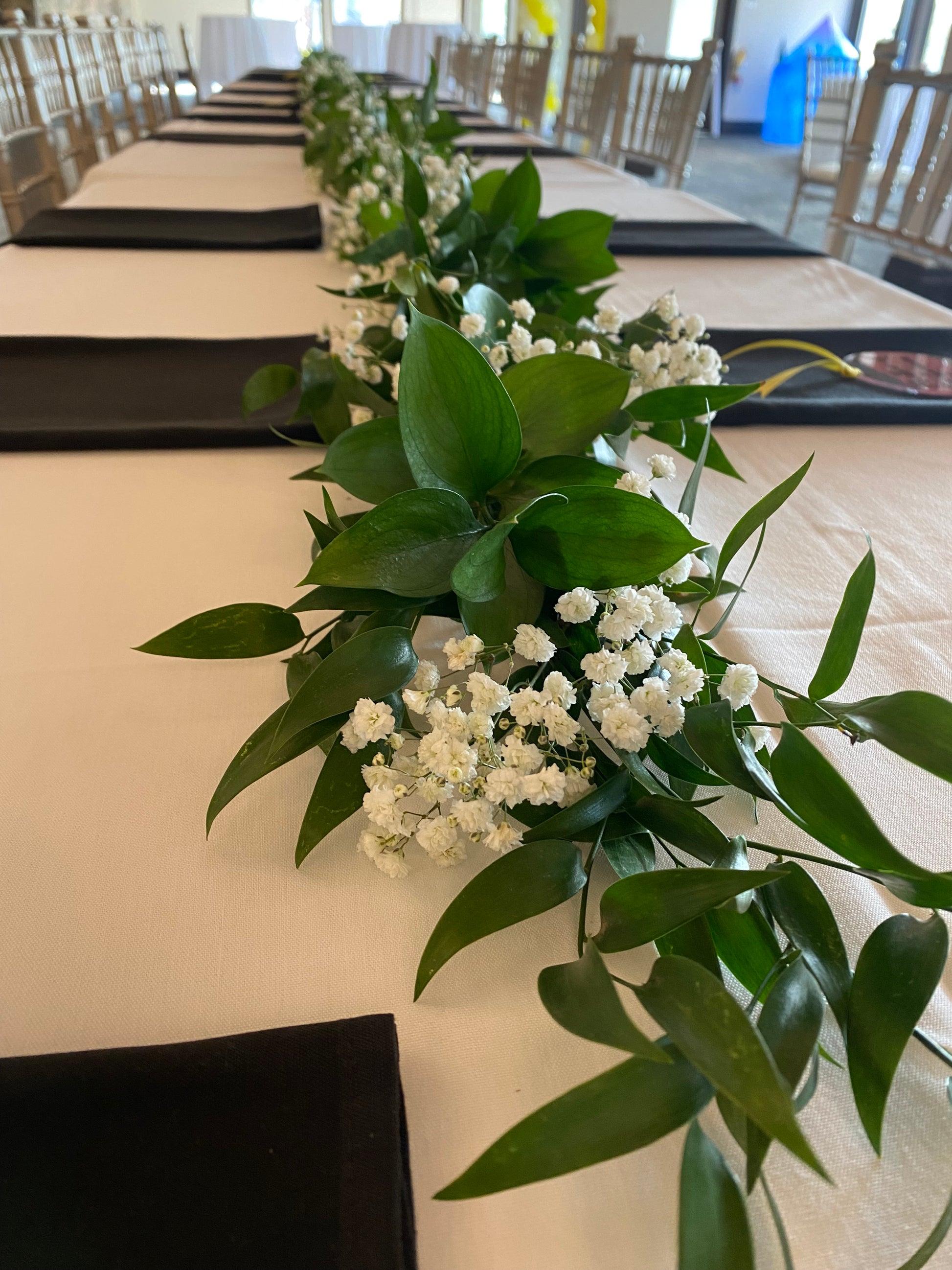 Baby's Breath & Ruscus Leaves